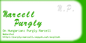 marcell purgly business card